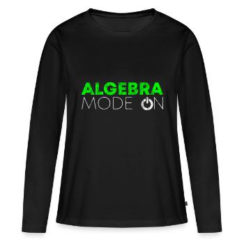 Mode algèbre sur 3 - T-shirt manches longues Premium bio Femme - noir - Devant - Julia (174cm)