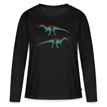 Baryonyx (Classique) - T-shirt manches longues Premium bio Femme - noir - Devant - Julia (174cm)