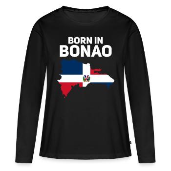 République dominicaine - T-shirt manches longues Premium bio Femme - noir - Devant - Julia (174cm)