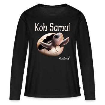 Koh Samui, Thaïlande - T-shirt manches longues Premium bio Femme - noir - Devant - Julia (174cm)