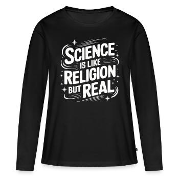 Atheismus Atheist Anti-Religion Agnostiker - Frauen Premium Bio Langarmshirt - Schwarz - Vorne - Julia (174cm)