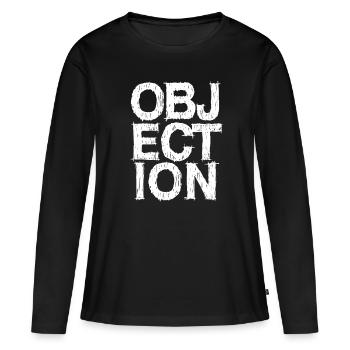 Arrêt de l'appel d'opposition - T-shirt manches longues Premium bio Femme - noir - Devant - Julia (174cm)