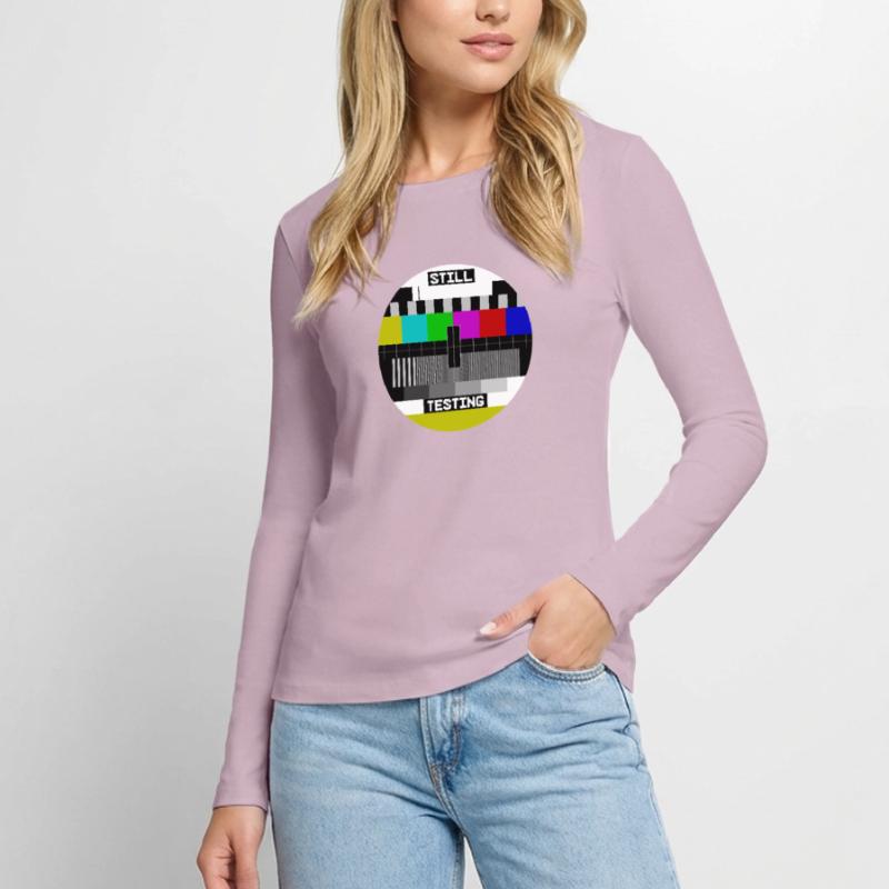 Still Testing Testbild test screen Frauen Premium Bio Langarmshirt