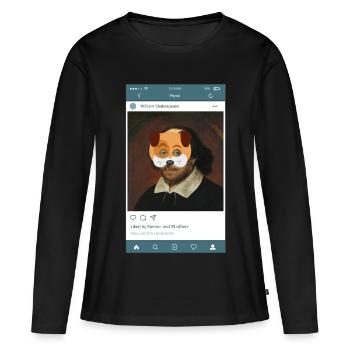 Cool Story "William Shakespeare" - T-shirt manches longues Premium bio Femme - noir - Devant - Julia (174cm)