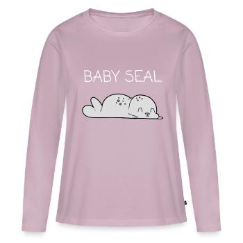 Seehund Baby - Frauen Premium Bio Langarmshirt - Altrosa - Vorne - Julia (174cm)