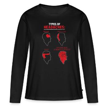 socialisme - T-shirt manches longues Premium bio Femme - noir - Devant - Julia (174cm)