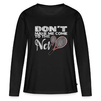 Tennis Match Tournament - Women's Premium Organic Long Sleeve Shirt - black - Front - Julia (174cm)