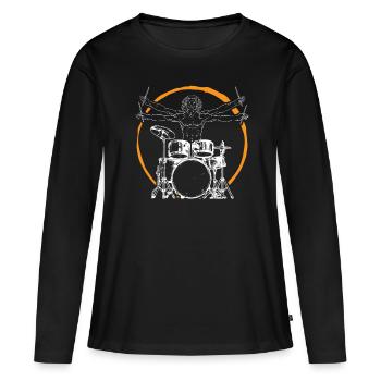 Drummer Drumsticks - Women's Premium Organic Long Sleeve Shirt - black - Front - Julia (174cm)