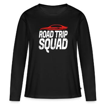 Road Trip Squad / Familienausflug / Roadtrip - Frauen Premium Bio Langarmshirt - Schwarz - Vorne - Julia (174cm)