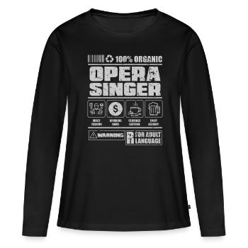 Sänger Oper - Frauen Premium Bio Langarmshirt - Schwarz - Vorne - Julia (174cm)