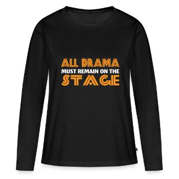 Scène de drame - T-shirt manches longues Premium bio Femme - noir - Devant - Julia (174cm)
