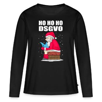 Weihnachtsmann DSGVO Datenschutz CEO Geschenk - Frauen Premium Bio Langarmshirt - Schwarz - Vorne - Julia (174cm)