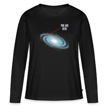 Astronomie Galaxie - Frauen Premium Bio Langarmshirt - Schwarz - Vorne - Julia (174cm)