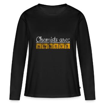 Chimiste Chimiste Scientifique - T-shirt manches longues Premium bio Femme - noir - Devant - Julia (174cm)