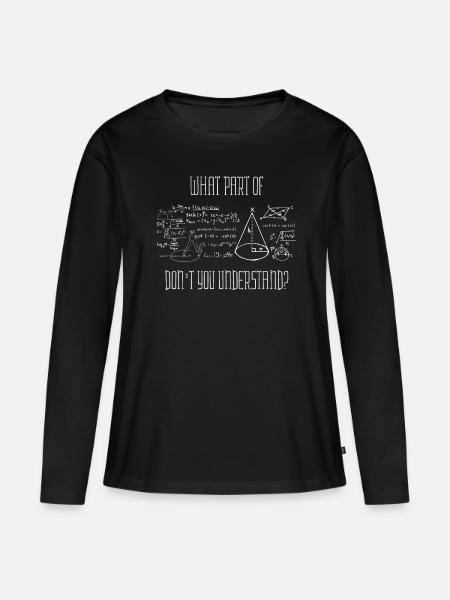 Mathematiker Physiker Physik - Frauen Premium Bio Langarmshirt - Schwarz