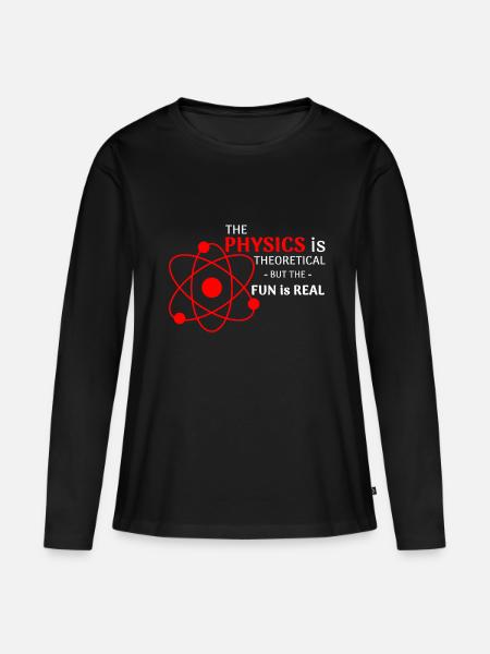 Physik Spaß - Frauen Premium Bio Langarmshirt - Schwarz