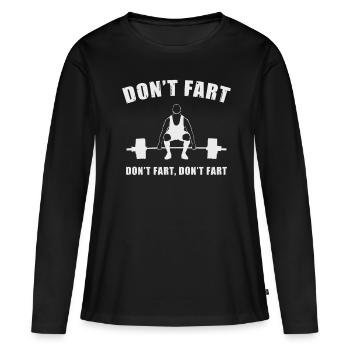 Workout - Frauen Premium Bio Langarmshirt - Schwarz - Vorne - Julia (174cm)