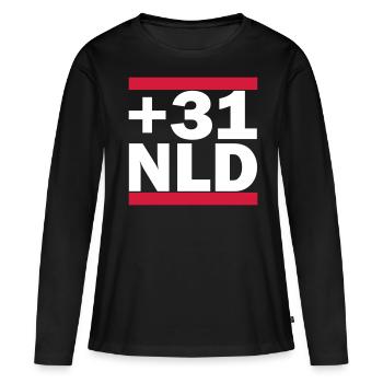 les Pays-Bas - T-shirt manches longues Premium bio Femme - noir - Devant - Julia (174cm)