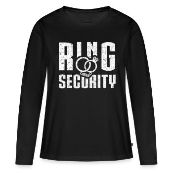Ring Security Wedding Ring - Women's Premium Organic Long Sleeve Shirt - black - Front - Julia (174cm)
