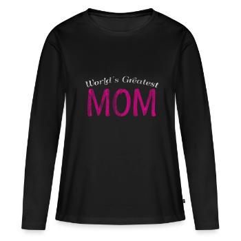Mutter - Frauen Premium Bio Langarmshirt - Schwarz - Vorne - Julia (174cm)