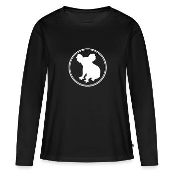 Koala - Frauen Premium Bio Langarmshirt - Schwarz - Vorne - Julia (174cm)