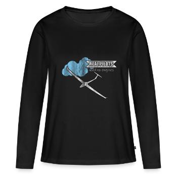 Gliding pilot - Women's Premium Organic Long Sleeve Shirt - black - Front - Julia (174cm)