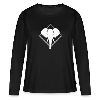 Éléphant - éléphant - T-shirt manches longues Premium bio Femme - noir - Devant - Julia (174cm)