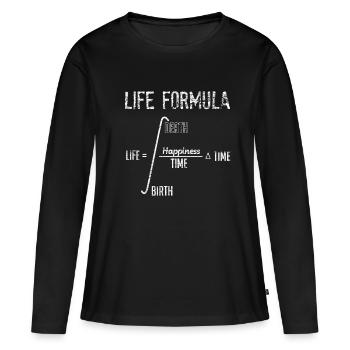 Physik Formel - Frauen Premium Bio Langarmshirt - Schwarz - Vorne - Julia (174cm)