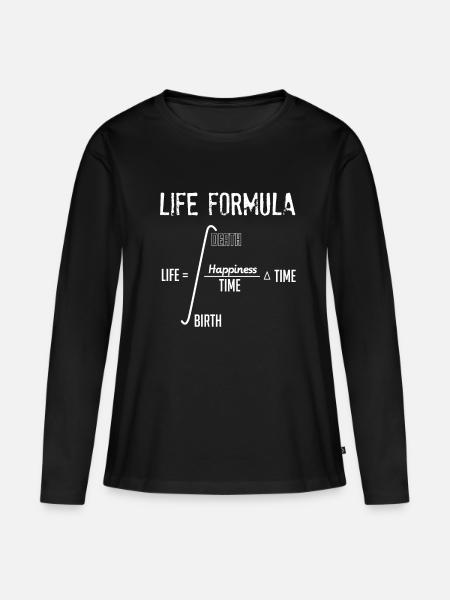 Physik Leben - Frauen Premium Bio Langarmshirt - Schwarz