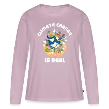 Climate change environmentalists - Women's Premium Organic Long Sleeve Shirt - dusky pink - Front - Julia (174cm)