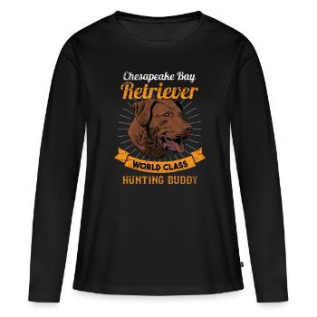 Récupérateurs de la baie de Chesapeake - T-shirt manches longues Premium bio Femme - noir - Devant - Julia (174cm)