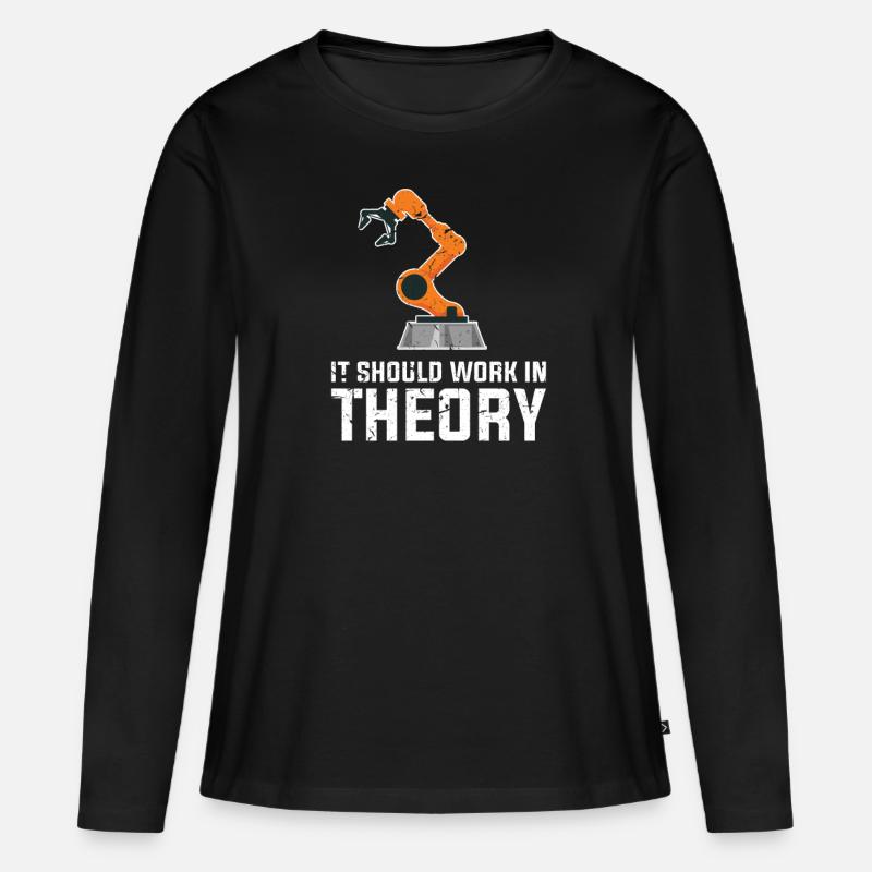 Informatiker Technologie - Frauen Premium Bio Langarmshirt - Schwarz