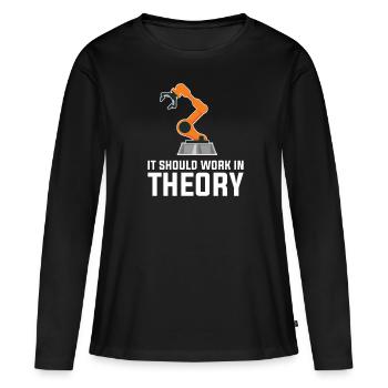 Computer Scientist Science - Women's Premium Organic Long Sleeve Shirt - black - Front - Julia (174cm)