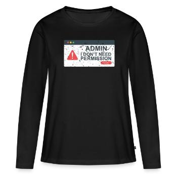 Computer Scientist Computer - Women's Premium Organic Long Sleeve Shirt - black - Front - Julia (174cm)