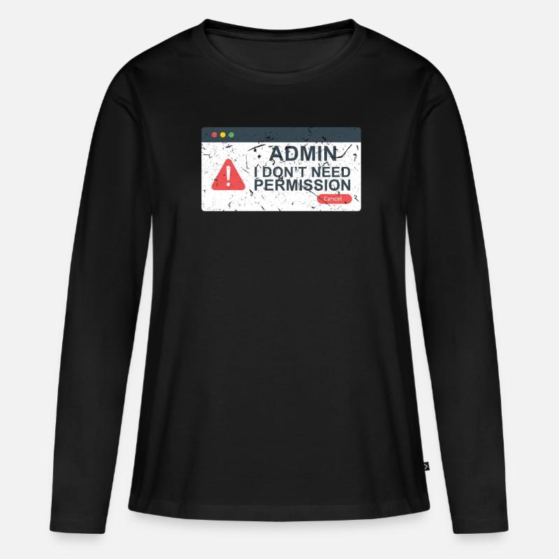 Informatiker Computer - Frauen Premium Bio Langarmshirt - Schwarz