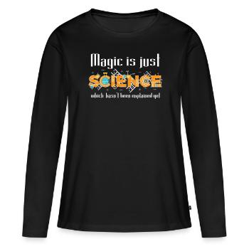 Science - T-shirt manches longues Premium bio Femme - noir - Devant - Julia (174cm)