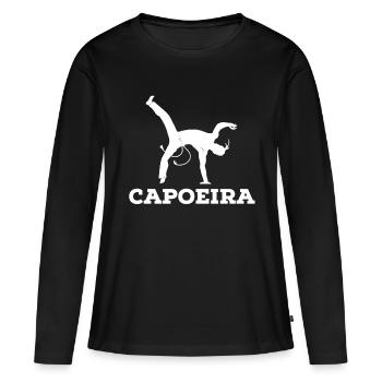 capoeira - T-shirt manches longues Premium bio Femme - noir - Devant - Julia (174cm)