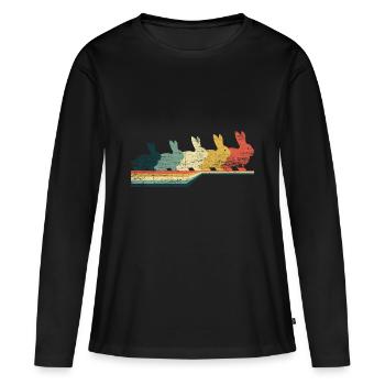 Hare - Women's Premium Organic Long Sleeve Shirt - black - Front - Julia (174cm)