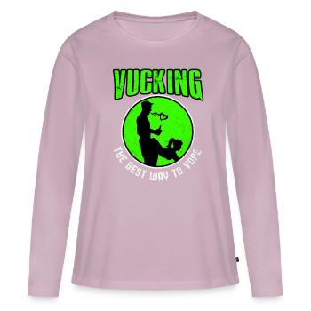 Vape - Women's Premium Organic Long Sleeve Shirt - dusky pink - Front - Julia (174cm)