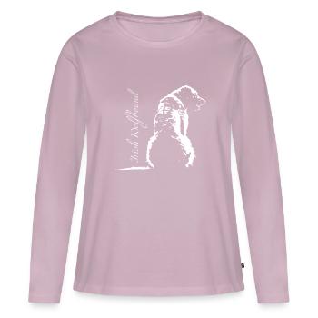 Irischer Wolfshund - Frauen Premium Bio Langarmshirt - Altrosa - Vorne - Julia (174cm)