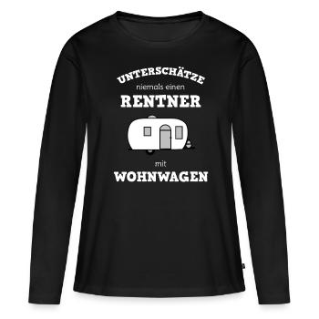 Caravan outback tent holidays - Women's Premium Organic Long Sleeve Shirt - black - Front - Julia (174cm)