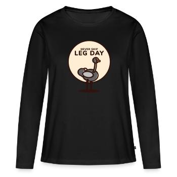 Fitness Gym Funny Saying Body Building - T-shirt manches longues Premium bio Femme - noir - Devant - Julia (174cm)