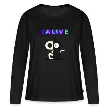 Schrödingers Katze Physiker Nerd - Frauen Premium Bio Langarmshirt - Schwarz - Vorne - Julia (174cm)