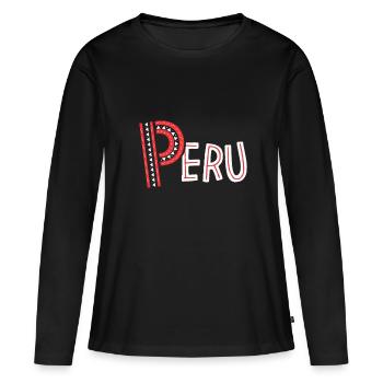 Pérou Lima Amérique du Sud - T-shirt manches longues Premium bio Femme - noir - Devant - Julia (174cm)