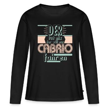 Convertible driving woman convertible car gift - Women's Premium Organic Long Sleeve Shirt - black - Front - Julia (174cm)