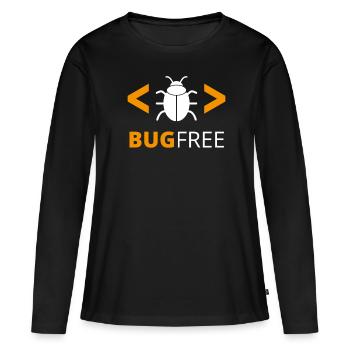 Bugfree Free Programmer Code Geek - T-shirt manches longues Premium bio Femme - noir - Devant - Julia (174cm)