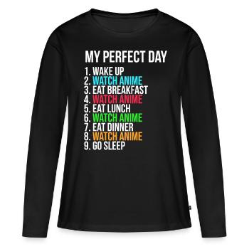 Anime Tag Convention Baka Cosplay Manga Cadeau - T-shirt manches longues Premium bio Femme - noir - Devant - Julia (174cm)