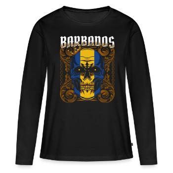 Barbade - T-shirt manches longues Premium bio Femme - noir - Devant - Julia (174cm)