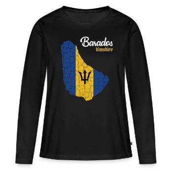Barbade - T-shirt manches longues Premium bio Femme - noir - Devant - Julia (174cm)