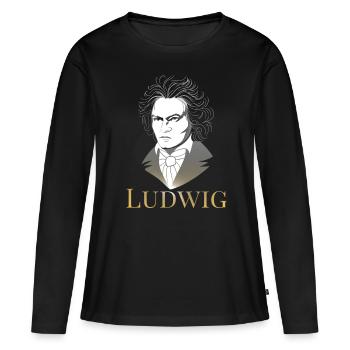 Ludwig van Beethoven - T-shirt manches longues Premium bio Femme - noir - Devant - Julia (174cm)